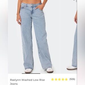 BRAND NEW Edikted Raelynn Washed Low Rise Jeans